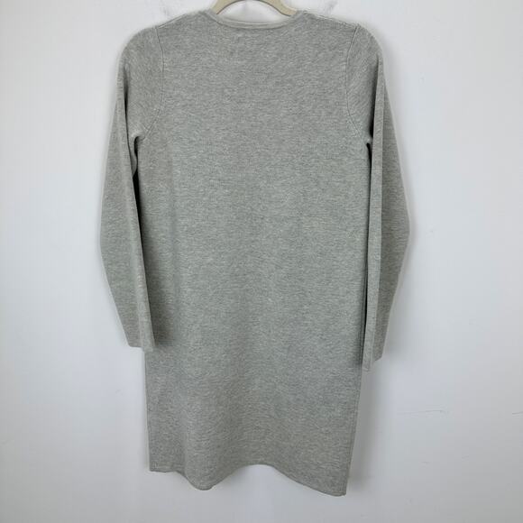 NEW J.Crew Juliette Collarless Sweater Blazer Pockets Long Gray Relaxed XXS - Picture 14 of 15